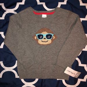 New Grey Carter’s monkey sweater